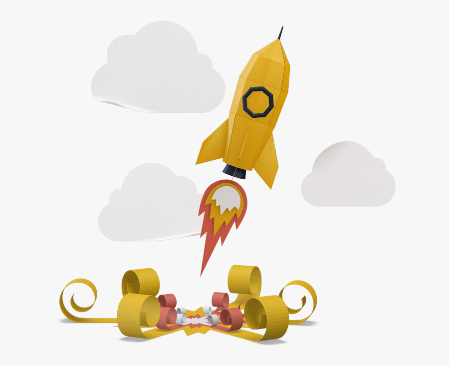 Gripped Rocket Growth, Transparent Clipart