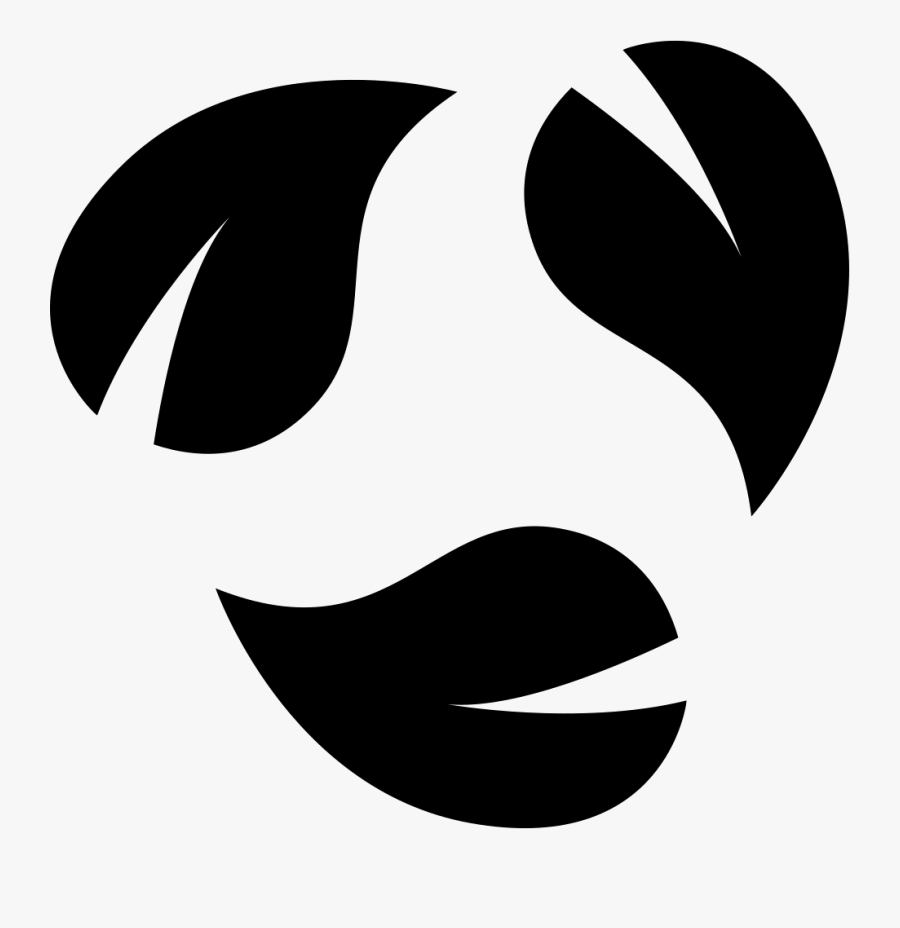 Recycle Symbol Of Three Leaves - Leaf Recycle Icon, Transparent Clipart