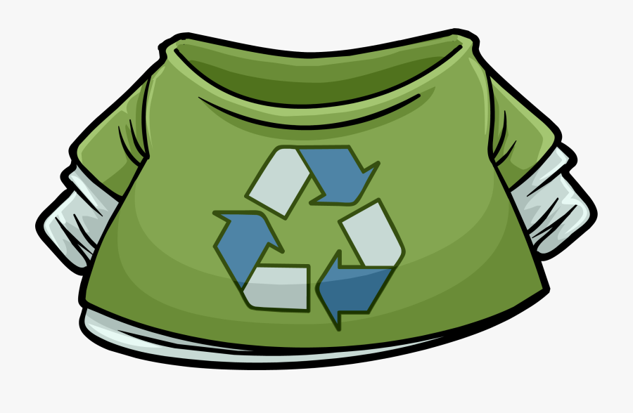 Green Recycle Shirt - Club Penguin Green Shirt, Transparent Clipart