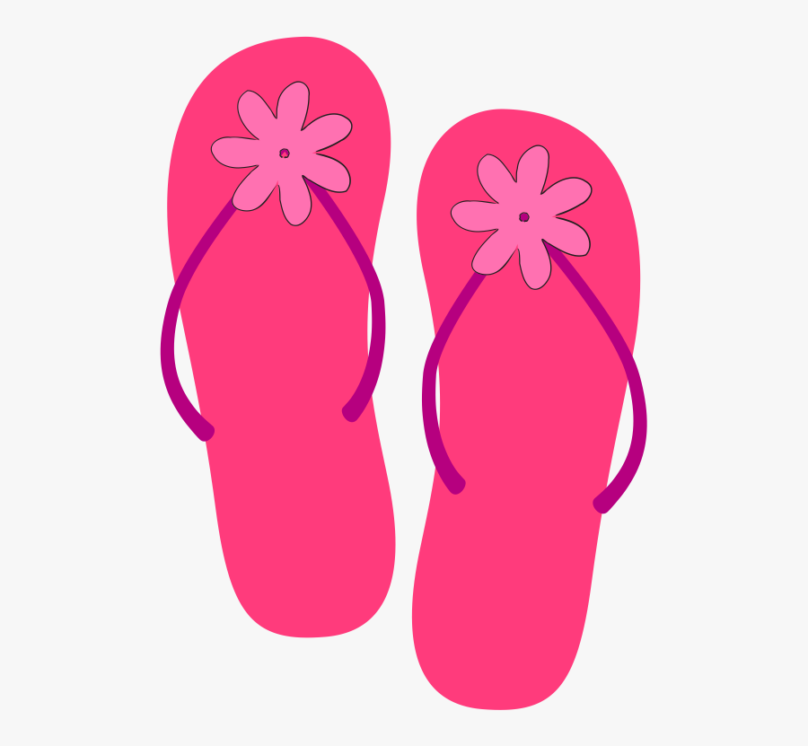 Flip Flop Colored Decal - Flip-flops, Transparent Clipart