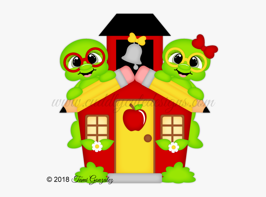 Cute School House Clip Art, Transparent Clipart