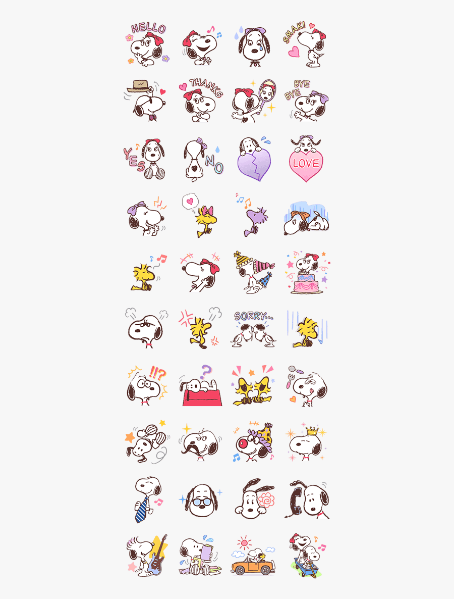 Snoopy Clipart Teknologi - Cute Snoopy Stickers Telegram, Transparent Clipart