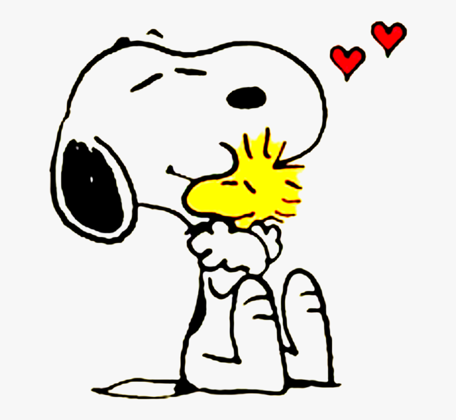 Valentine Clipart Snoopy, Valentine Snoopy Transparent - Snoopy And Woodstock Hug, Transparent Clipart