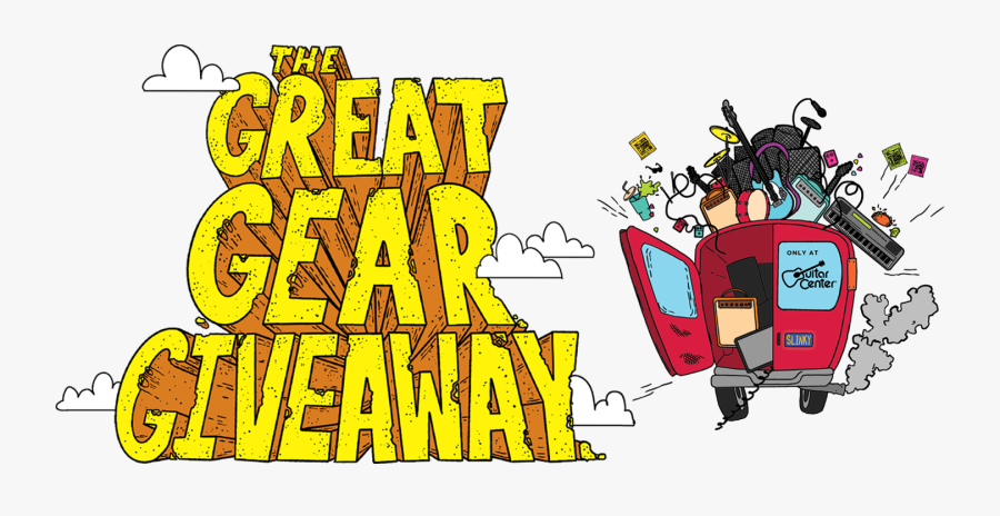Great Gear Giveaway Logo With Truck - Guitar Center, Transparent Clipart