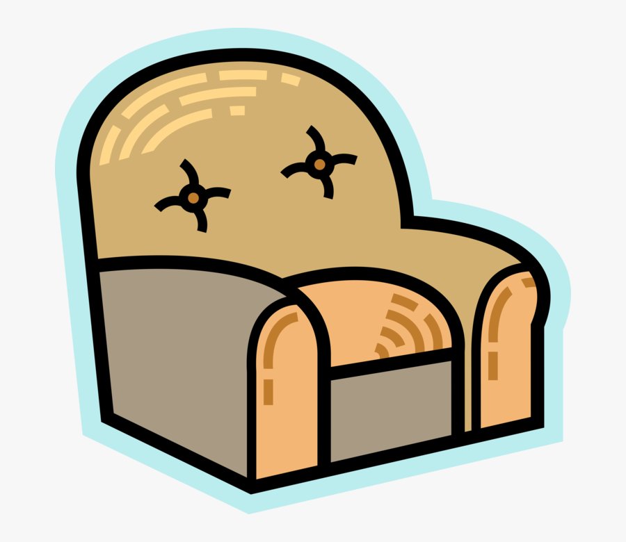 Vector Illustration Of Living Room Chair Furniture, Transparent Clipart