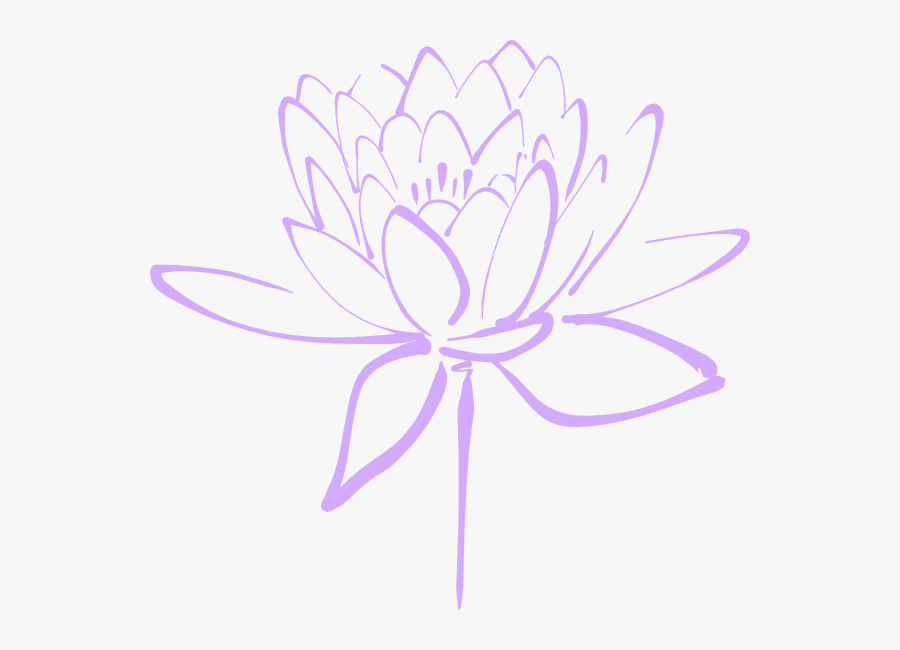 Lotus Black And White Clip Art, Transparent Clipart