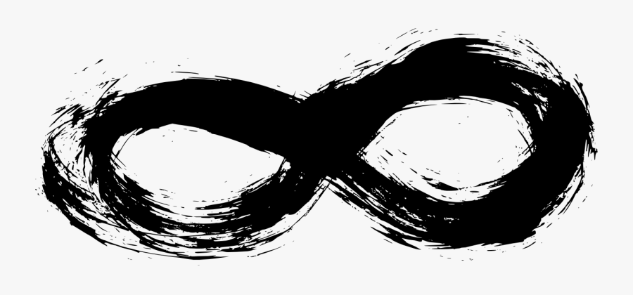 Black And Design - White Infinite Symbol Png, Transparent Clipart