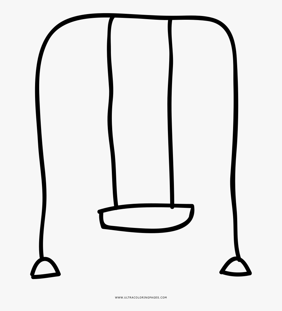 Swing Coloring Page - Swing Colouring Page, Transparent Clipart