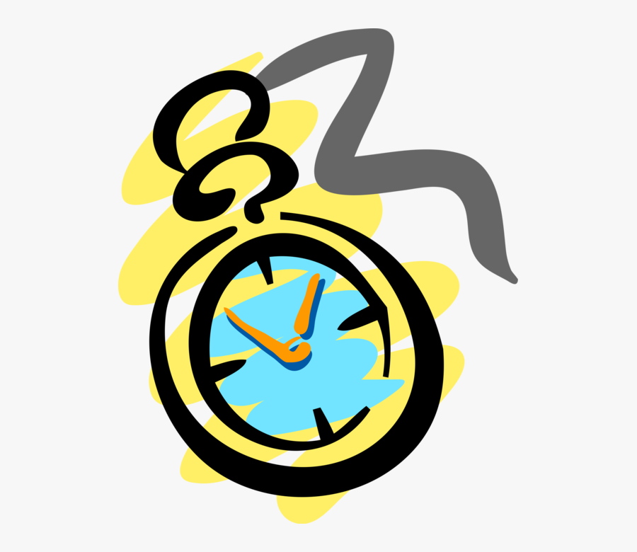 Vector Illustration Of Pocket Watch Or Pocketwatch - Hur Mycket Är En Kvart, Transparent Clipart