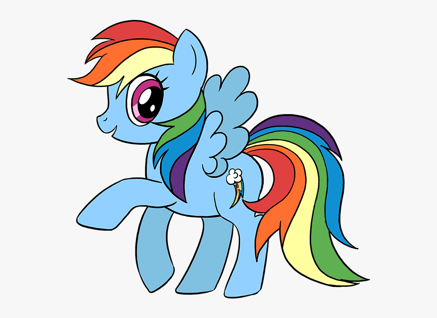 How To Draw My Little Pony Rainbow Dash - My Little Pony Blau, Transparent Clipart