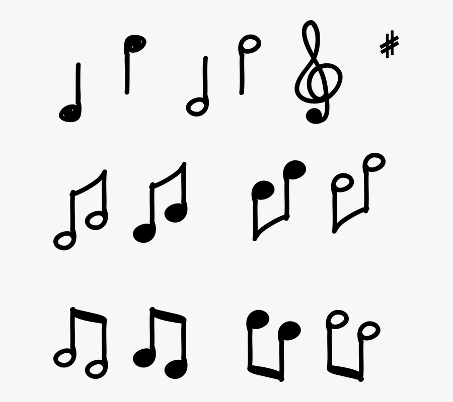 Piano Notes, Music, Piano, Musical, Instrument, Sound - Music Note Icons Png, Transparent Clipart
