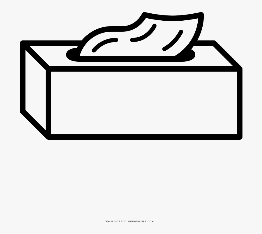 Tissue Box Coloring Page - Coloring Pictures Of Tissue Box, Transparent Clipart