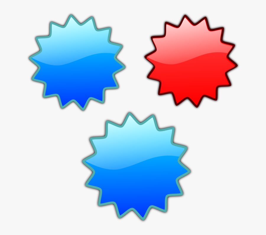 Red Blue Purple Stars Svg Clip Arts - Yildiz Vektör, Transparent Clipart