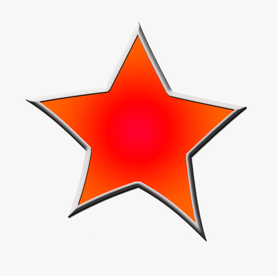 Red Star Image - Orange And Blue Stars Png, Transparent Clipart