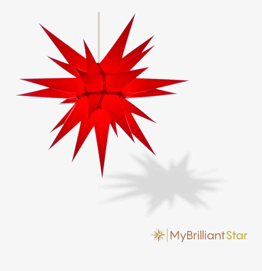 Original Herrnhut Paper Star, Red, ~ 60 Cm / 24 Inch - Herrnhuter Sterne, Transparent Clipart
