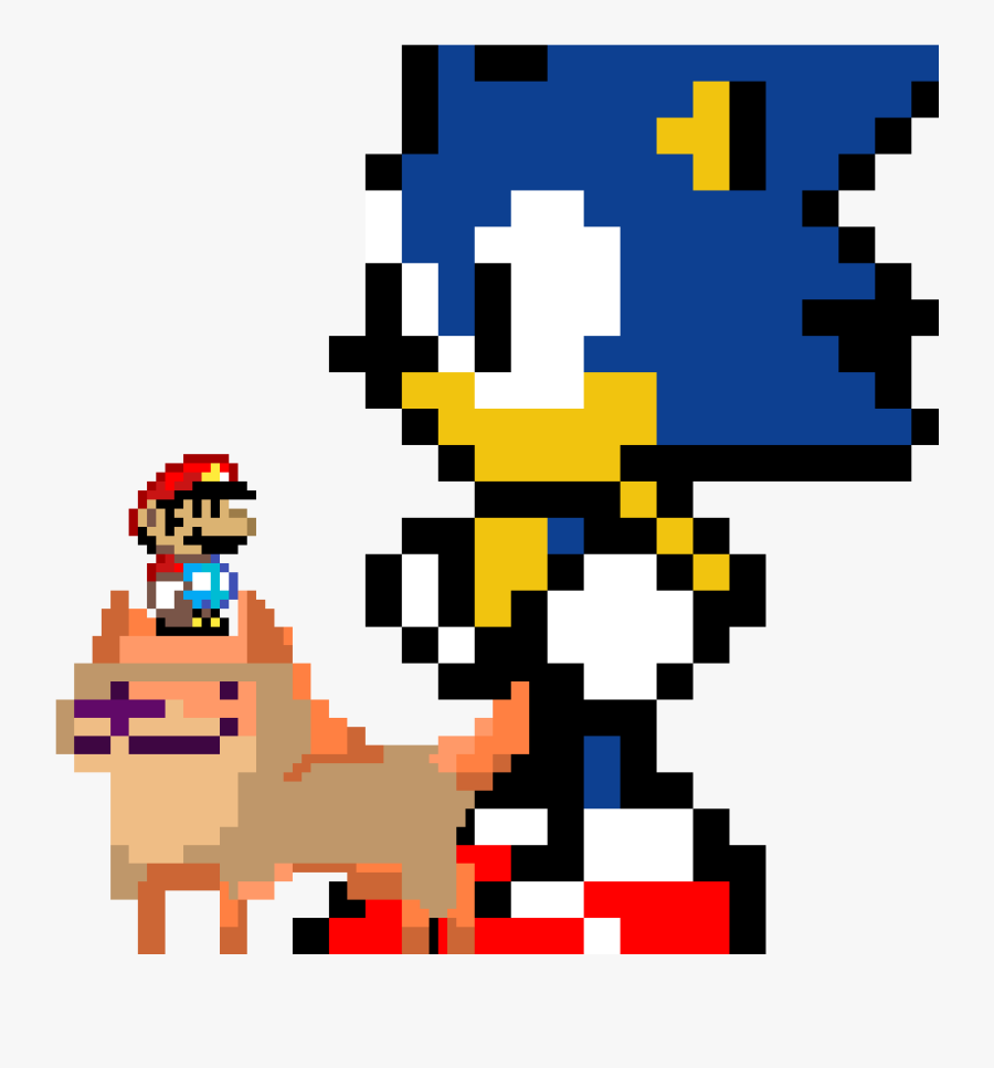 Sonic Super Star - Metal Sonic Pixel Art, Transparent Clipart