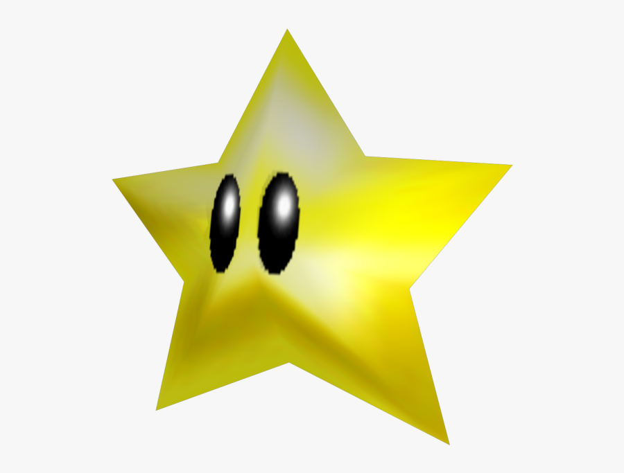Super Mario Star Png - Power Star Mario 64, Transparent Clipart