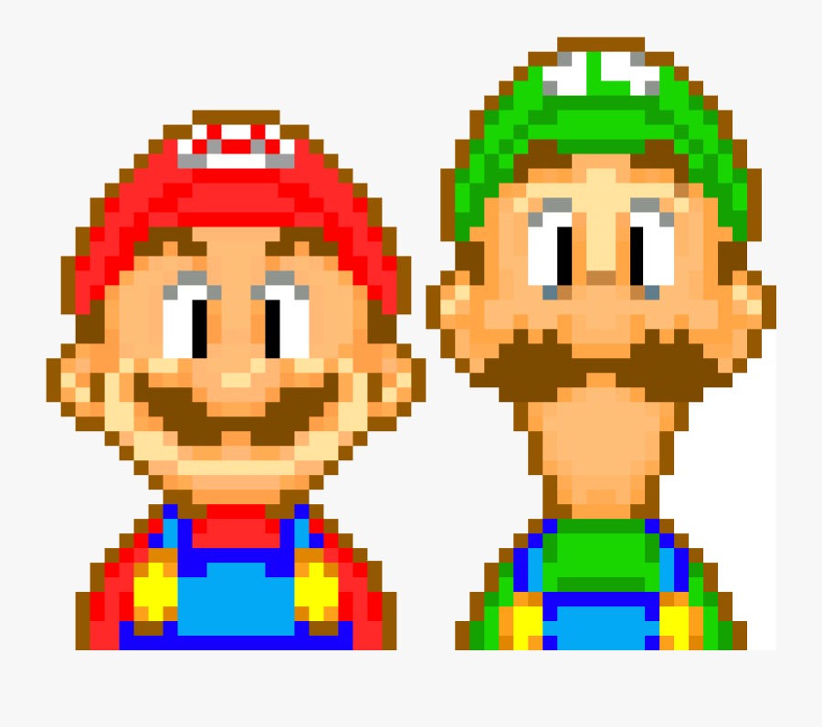 Mario And Luigi Superstar Saga Pixel Art Mario, Transparent Clipart