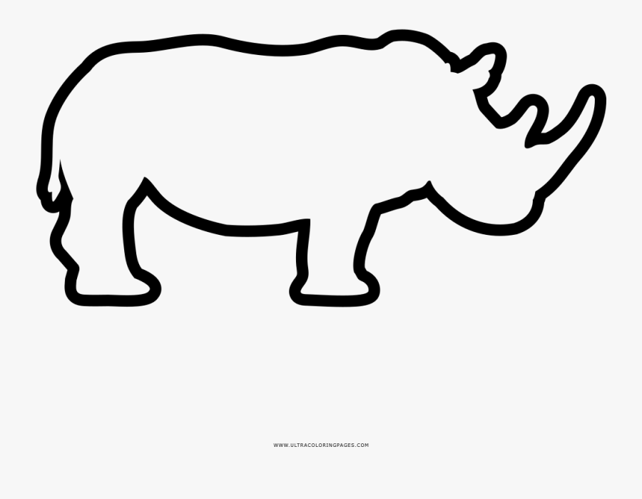 Rhinoceros Coloring Page - White Rhino Icon, Transparent Clipart