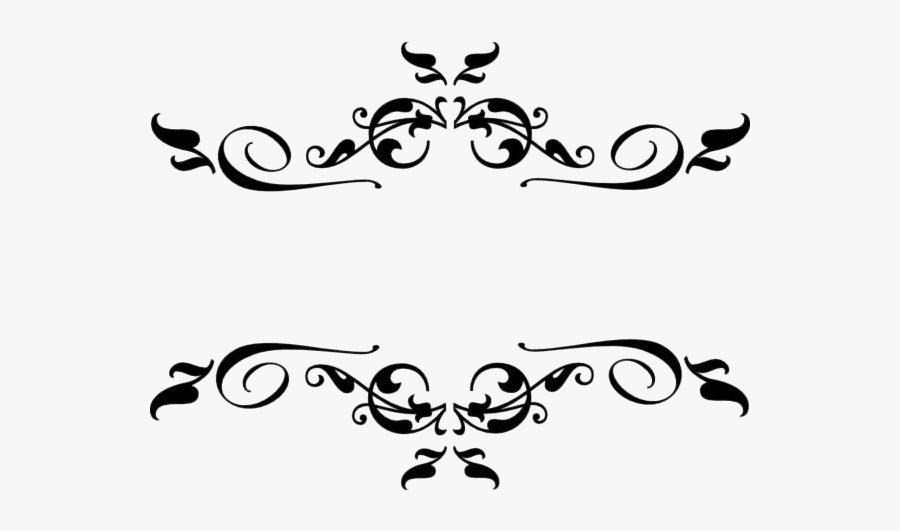 Swirl Border Png Clip Art - Borders Top And Bottom, Transparent Clipart
