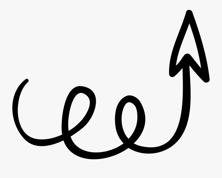 Swirly Arrow Pointing Upwards - Curly Arrow Clipart Png, Transparent Clipart