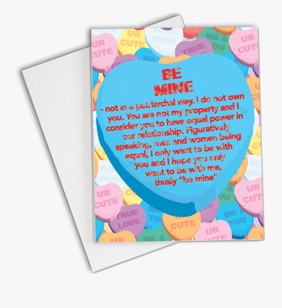Feminist Valentine Card - Heart, Transparent Clipart