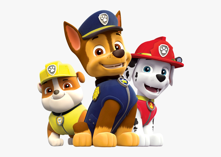 Paw Patrol Chase Marshall Rubble, Transparent Clipart