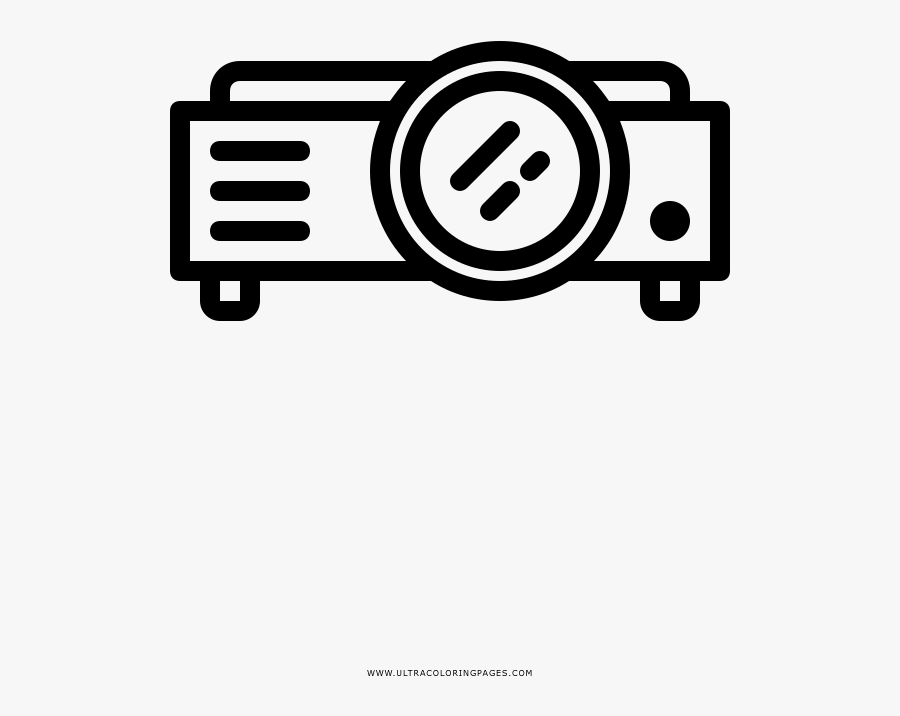 Projector Coloring Page - Icono De Proyector Png, Transparent Clipart