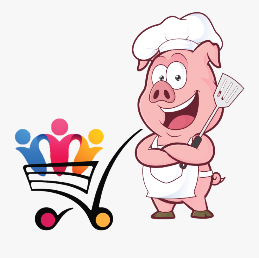 Bbq L2 - Pig Chef Giving Thumbs Up, Transparent Clipart