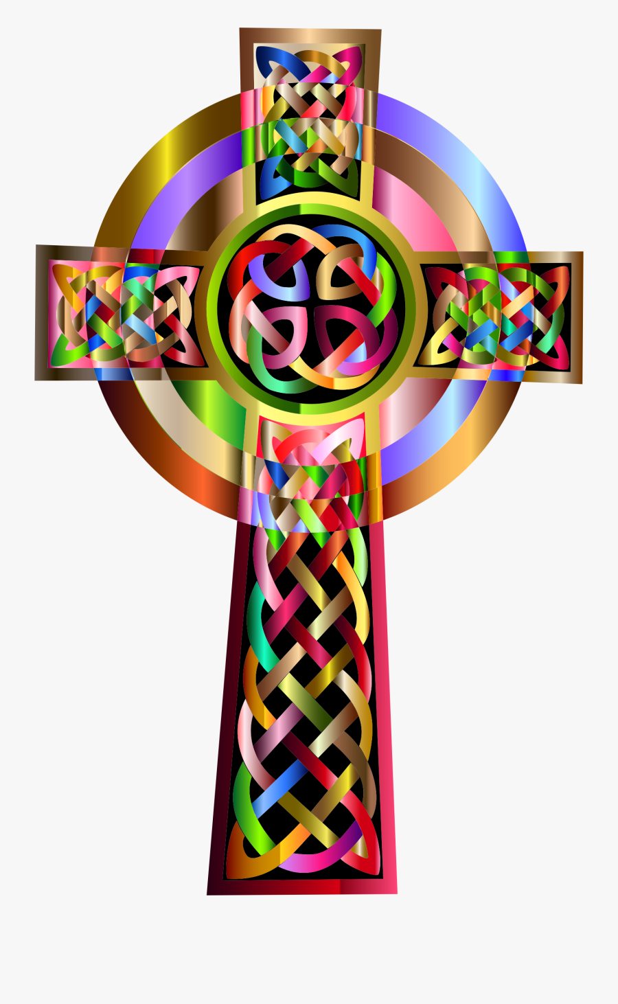 Vibrant Celtic Cross Clip Arts - Colorful Celtic Cross Clipart, Transparent Clipart