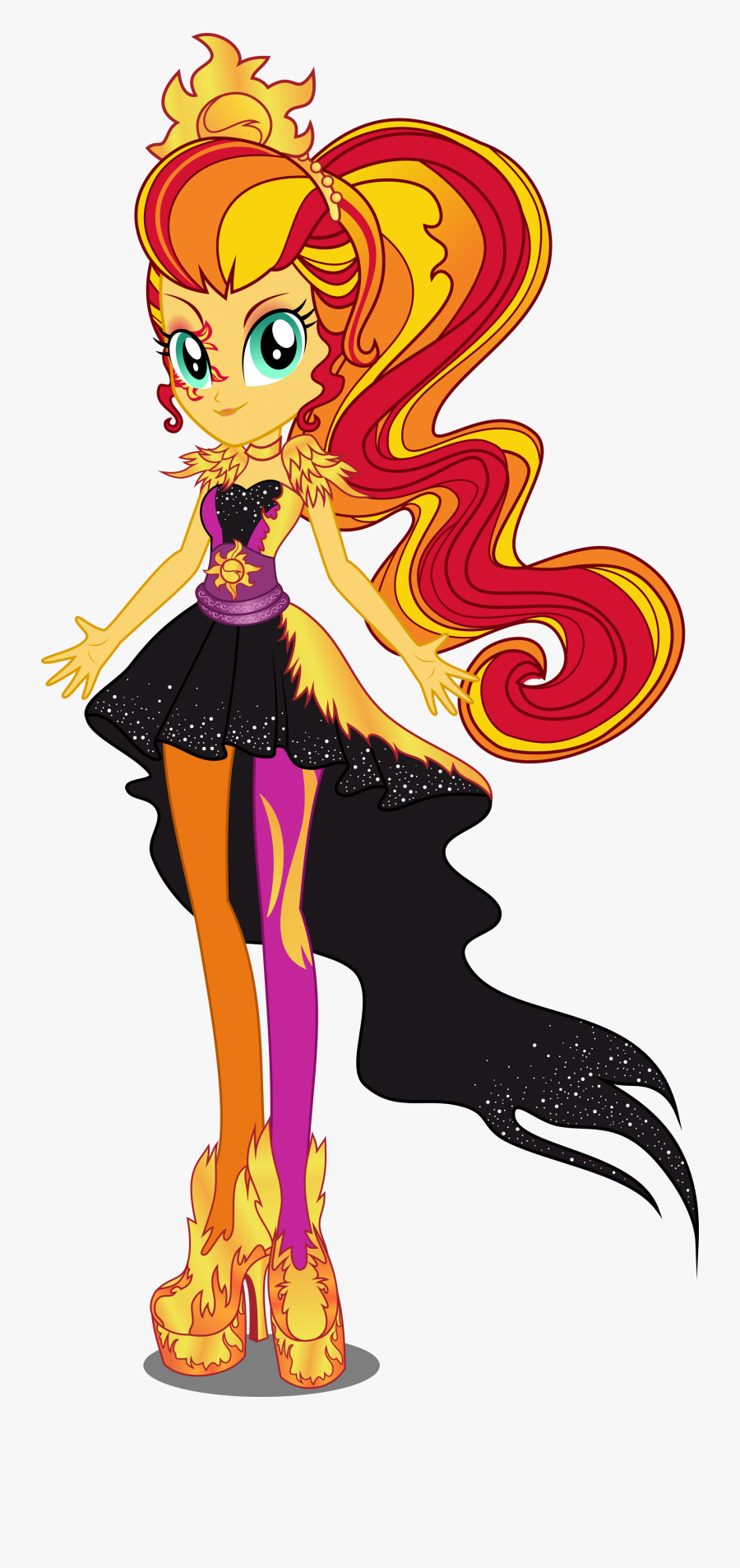 Time To Shine Clipart - My Little Pony Equestria Girls Sunset Shimmer Dress, Transparent Clipart