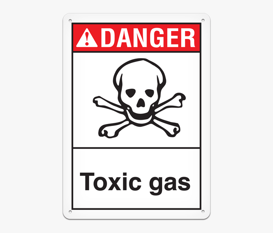 Toxic Gas Warning Sign, Transparent Clipart