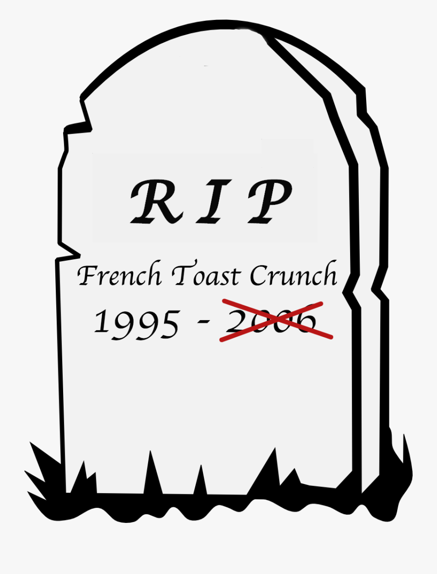 Image Depicting A Cartoon Tombstone With "french Toast - Headstone Clipart, Transparent Clipart