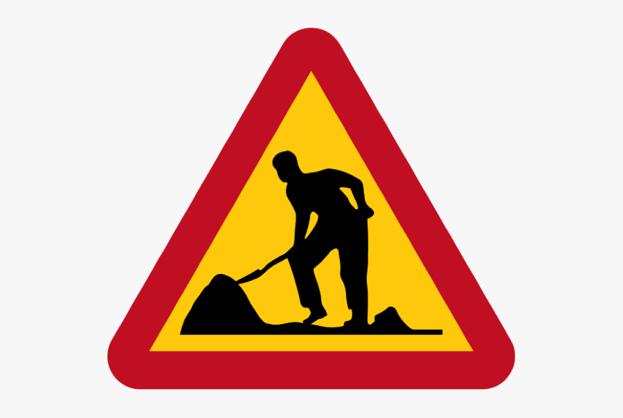 An "under Construction - Pedestrian Lane Road Sign, Transparent Clipart