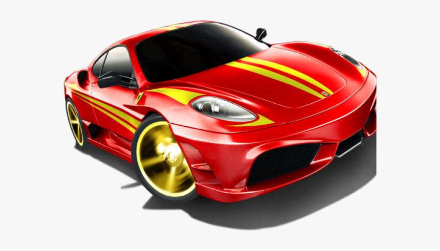 Land Vehicle,automotive Design,sports Car,red,ferrari - Hot Wheels Transparent Background, Transparent Clipart