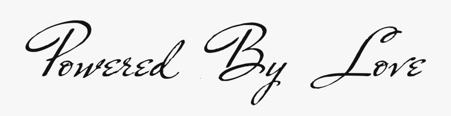 Powered By Love - Calligraphy, Transparent Clipart