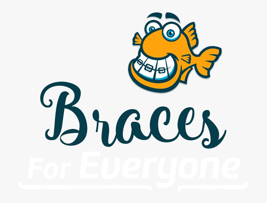 Braces For Everyone Written Words Over, Fishbein Orthodontics - Cartoon, Transparent Clipart