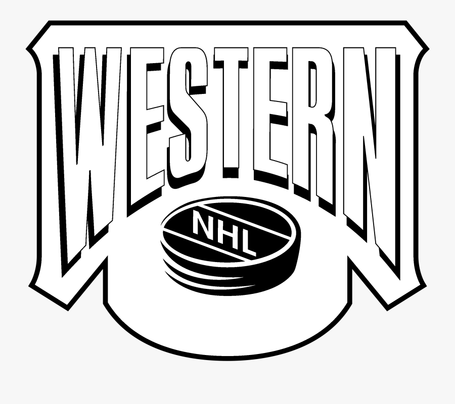 Nhl Western Conference Logo Black And White, Transparent Clipart