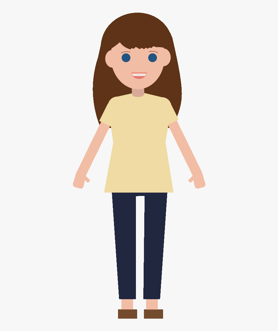 Brown Hair Girl Clipart, Transparent Clipart