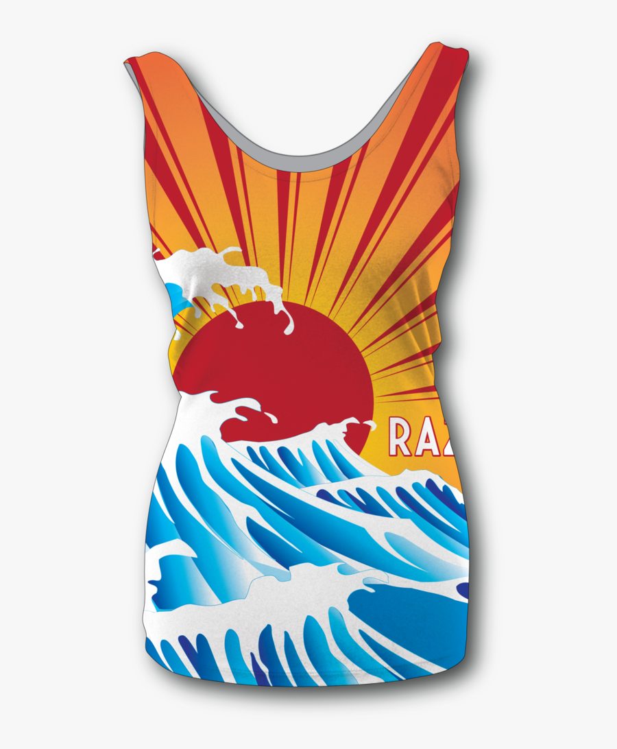Women"s Waves Tank Top, Transparent Clipart