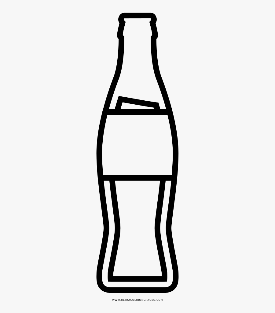 Soda Bottle Coloring Page - Bottle Coloring Page, Transparent Clipart