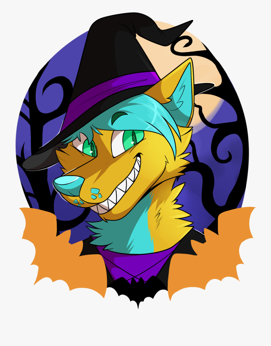 Oscar Is A Witch Foxxo - Cartoon, Transparent Clipart