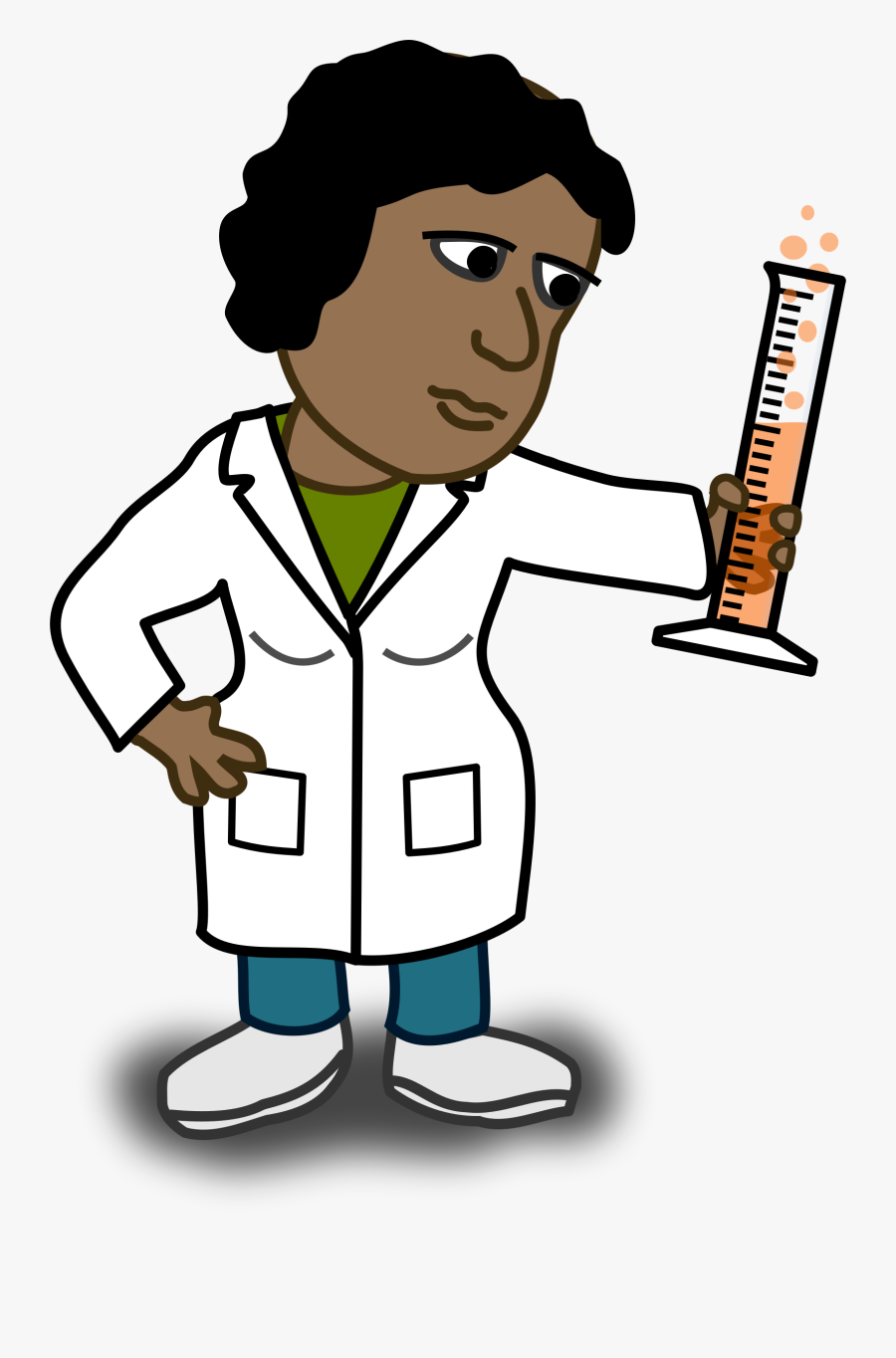 I Love Science And Science Fiction - Scientist Guy Cartoon, Transparent Clipart