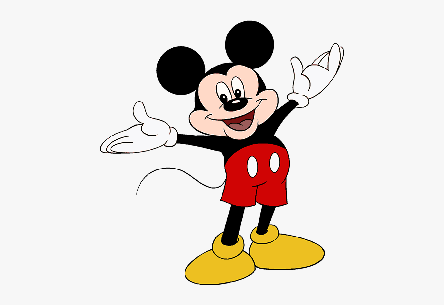 How To Draw Mickey Mouse - Mickey Mouse Drawing Colour, Transparent Clipart