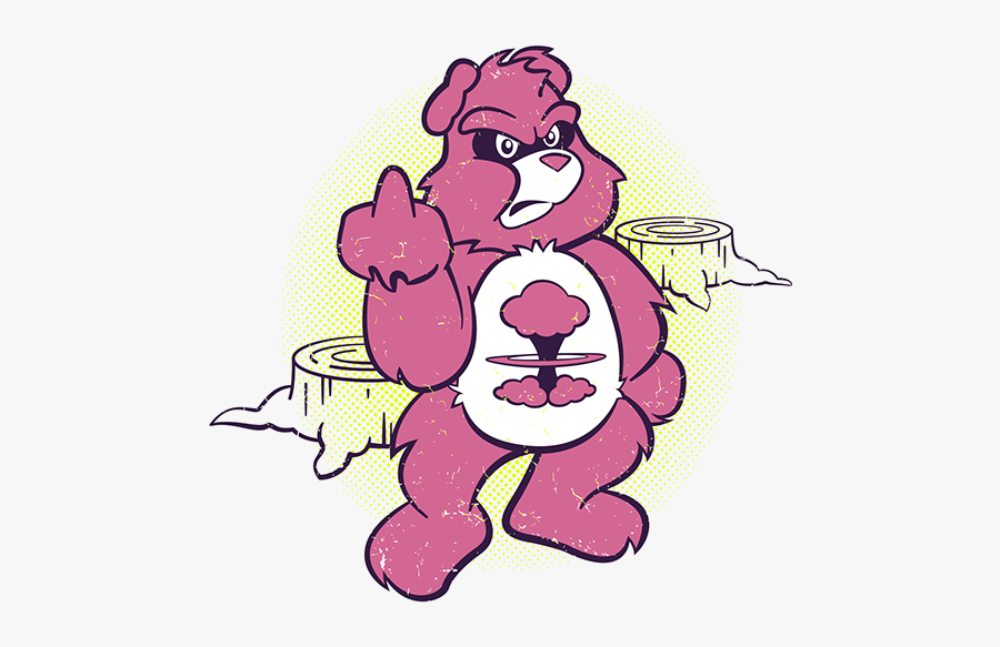 Pink Care Bear Cartoon, Transparent Clipart