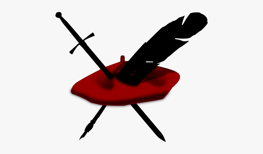 Crossed Sword And Quill, Transparent Clipart