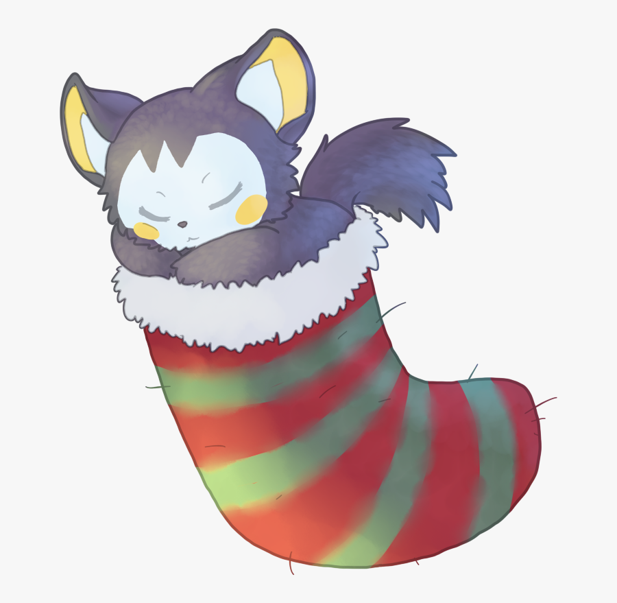 #pokemon #emolga #christmas #stocking #freetoedit - Pokemon Christmas Gifts, Transparent Clipart