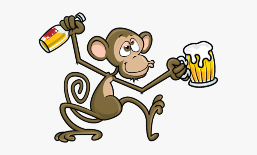 Drunk Monkey - Imagenes De Borrachos Animados, Transparent Clipart
