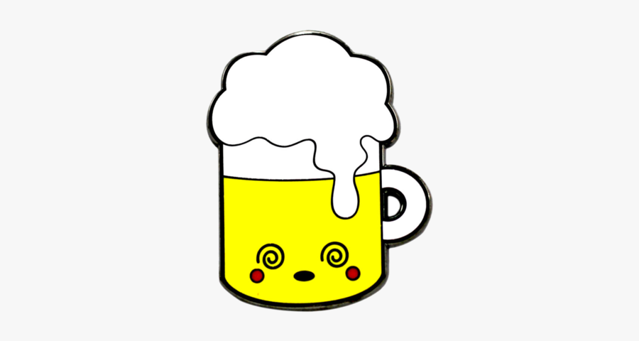 Drunk Beer Kawaii Pin - Drunk Kawaii, Transparent Clipart