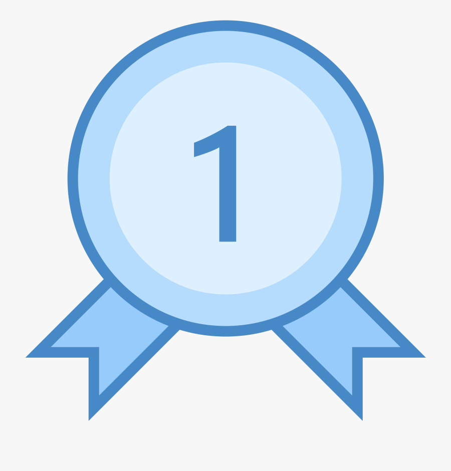 This Is A Picture Of An Award Ribbon For Being Number - Best Icon Blue, Transparent Clipart